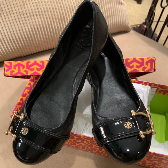 Tory Burch Noel Ballet flat all leather sz 8.5 - Picture 1 of 4